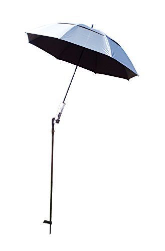 Guerrilla Painter 309SB60B Shadebuddy Umbrella Stand with Umbrella and Bag Silver