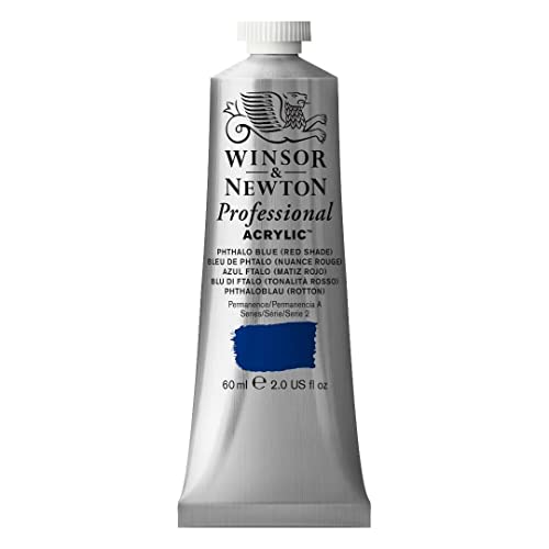 Winsor & Newton Professional Acrylic Paint, 60ml (2-oz) Tube, Phthalo Blue Red Shade