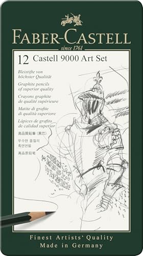 Faber-Castell 9000 Graphite Sketch Pencil Sets Art 8B - 2H set of 12