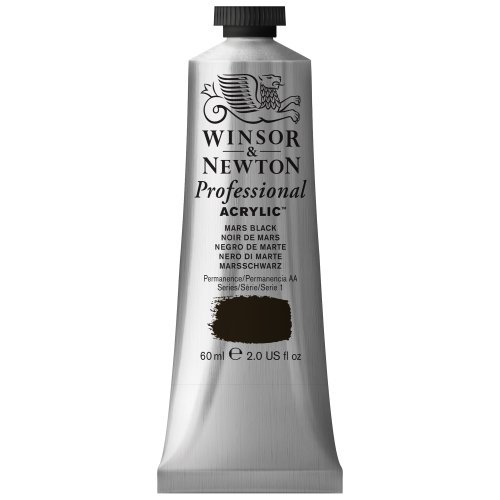 Winsor & Newton Professional Acrylic Paint, 60ml (2-oz) Tube, Mars Black