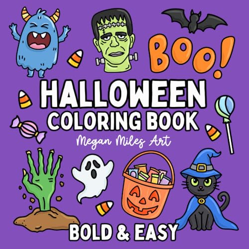 Halloween Coloring Book: Bold & Easy Designs for Adults (Bold & Easy Coloring Books)