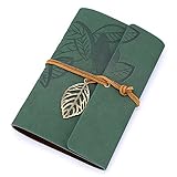 EvZ Vintage Dark Green PU Leather Cover Loose Leaf Blank Notebook Journal Diary Gift