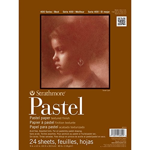 Strathmore 400 Series Pastel Pad, Assorted Colors, 9'x12' Glue Bound, 24 Sheets