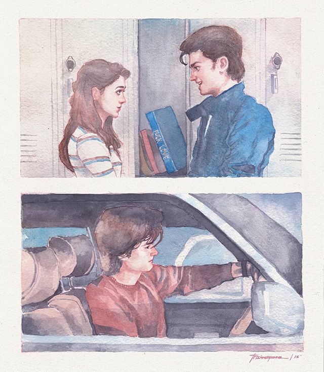 Stranger Things Fan Art of Steve and Nancy by Trishna