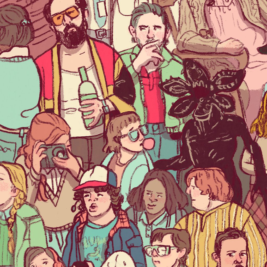 Stranger Things Fan Art Poster Details by Brenna Thummler