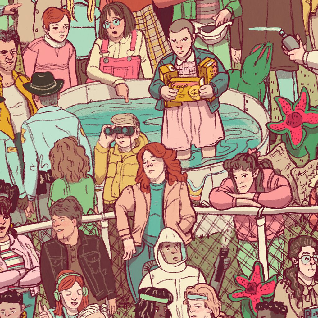 Stranger Things Fan Art Poster Details by Brenna Thummler