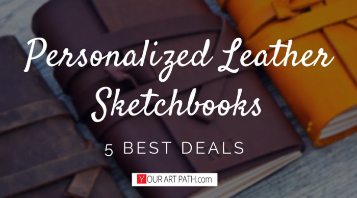 Personalized Sketchbook, Leather Sketch Book, Sketchbook Covers