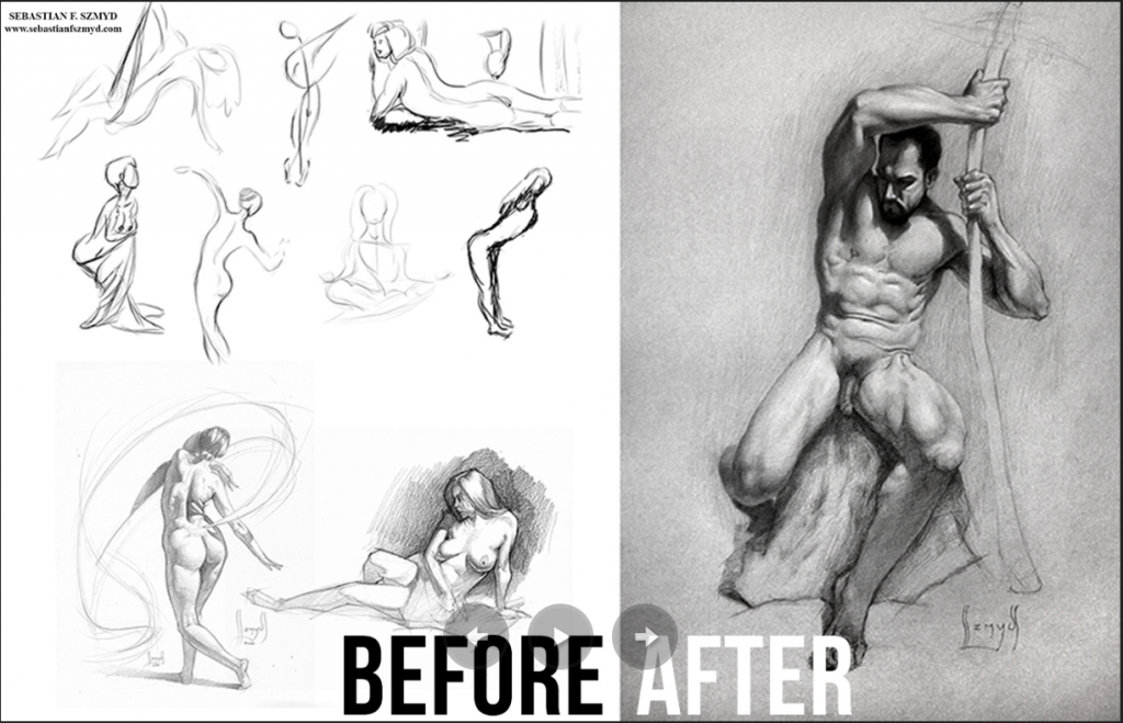 Figure Drawing Tutorial | Before And After Art Progress
