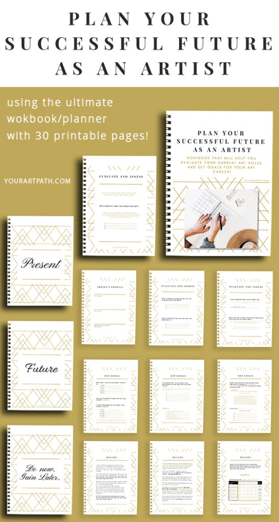 artist planner ideas printable | planner for artists | artist goals life | artist workbook | creative planner | art goal setting list sheet