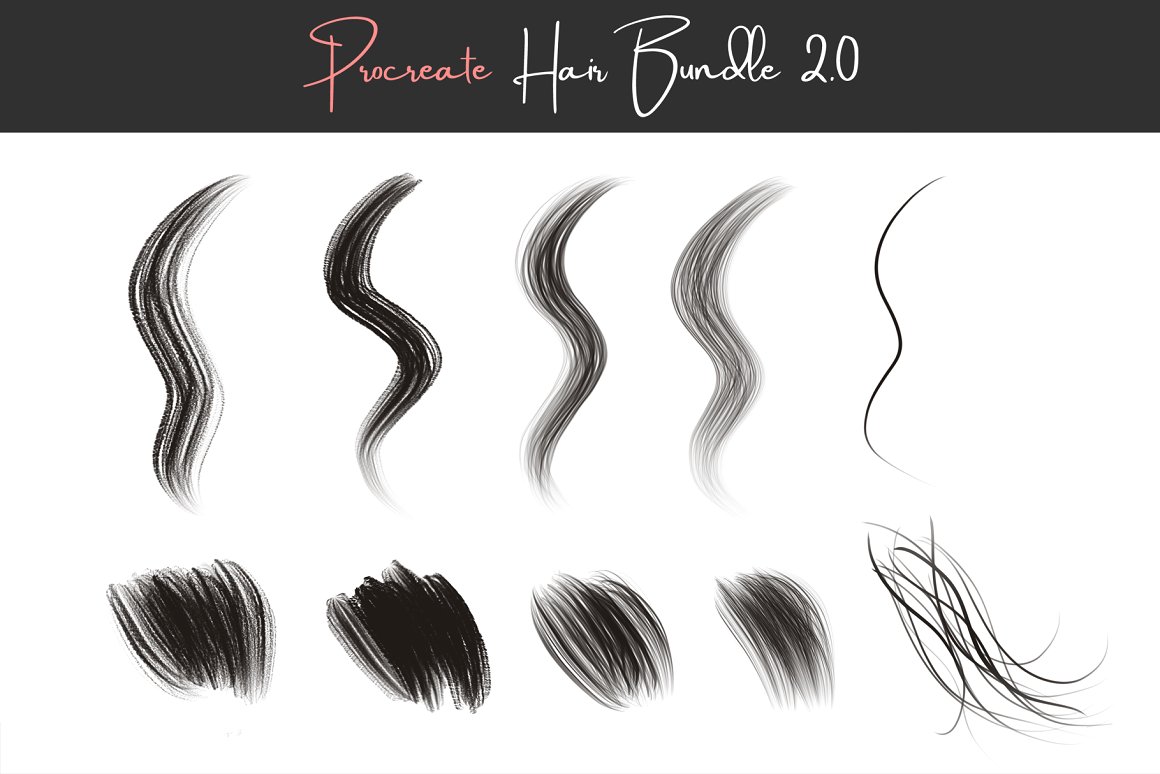 hair brushes procreate free