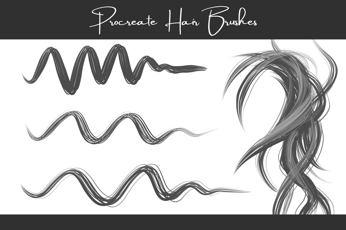 free hair brush for procreate