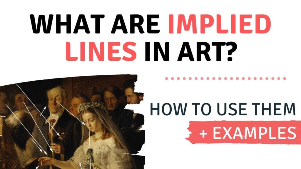 Examples of implied lines in art and how to use it by famous artists, painters and drawings. Learn more in this article about art and implied lines.