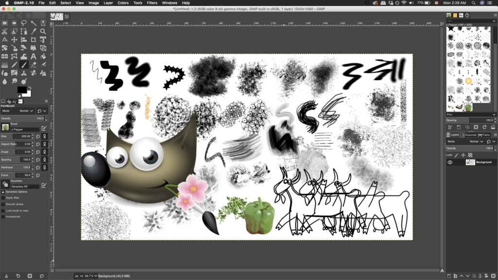 GIMP. Best free drawing software for artists. Paint online for free without needing to download anything!