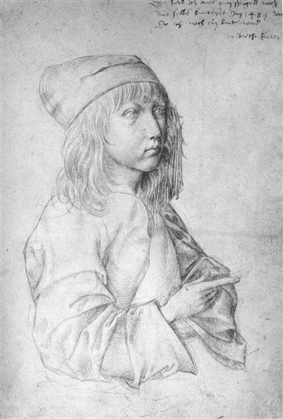 Albrecht Durer "Self Portrait at 13", 1484, pencil on paper.