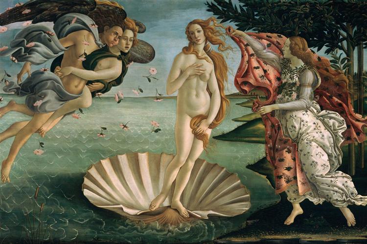 Sandro Botticelli "The Birth of Venus" 1483, tempera on canvas.