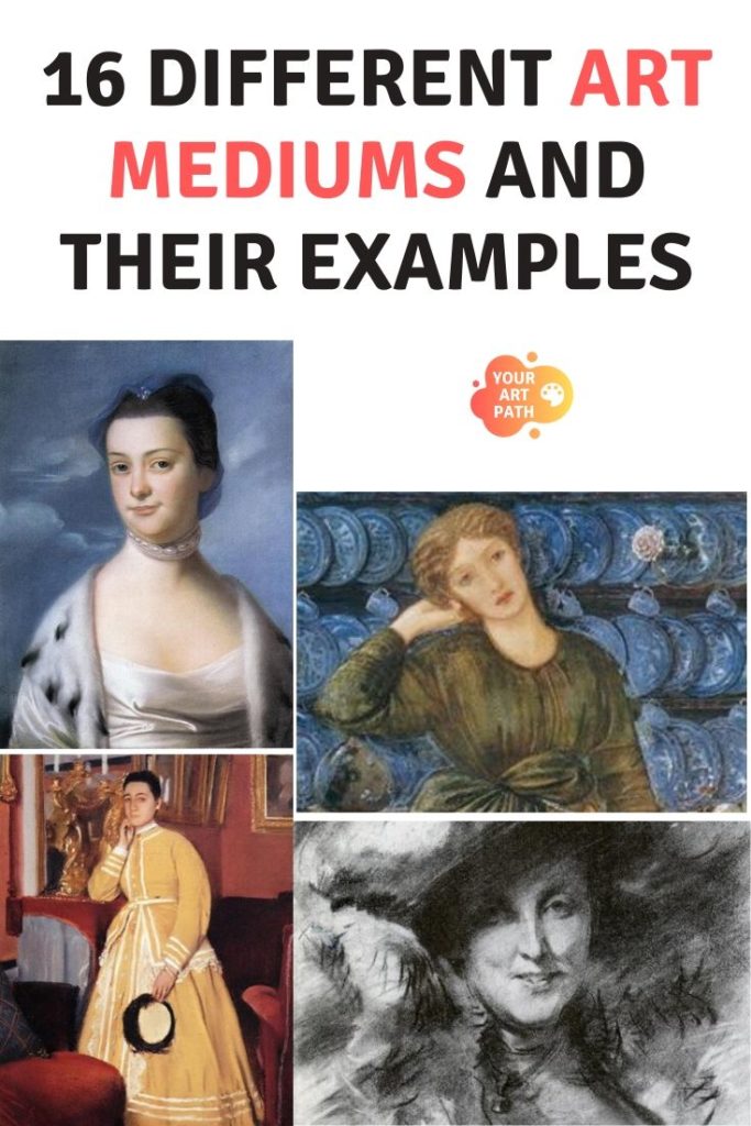 what are the different mediums in art and their examples. Different art mediums inspiration, examples of artwork and artists.