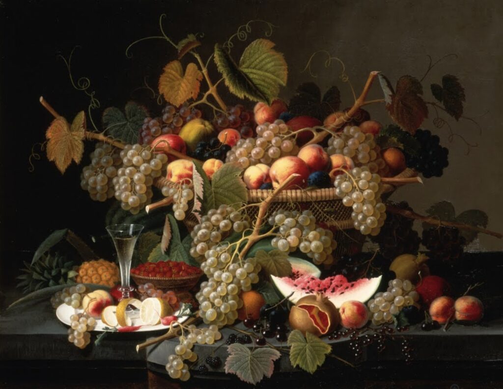 "Still Life with Fruit"  Severin Roesen, 1852