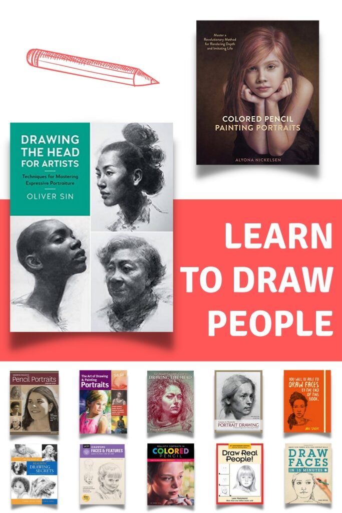 20 books that will teach you how to draw realistic portraits. These 20 books include how to draw portraits with pencils, paints, colored pencils and other medium. You will enjoy the easy to follow step-by-step tutorials for beginners and learn to improve fast. Pick the right learning resource for you ad become the artist you want to be!