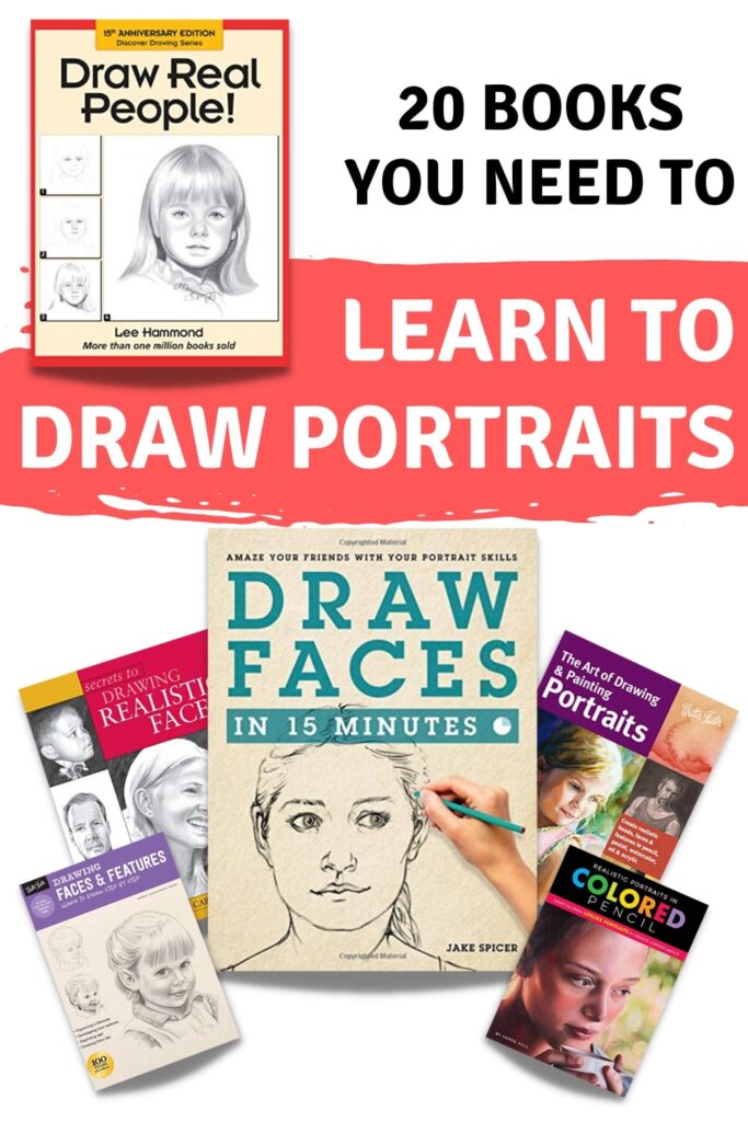 20 books that will teach you how to draw realistic portraits. These 20 books include how to draw portraits with pencils, paints, colored pencils and other medium. You will enjoy the easy to follow step-by-step tutorials for beginners and learn to improve fast. Pick the right learning resource for you ad become the artist you want to be!