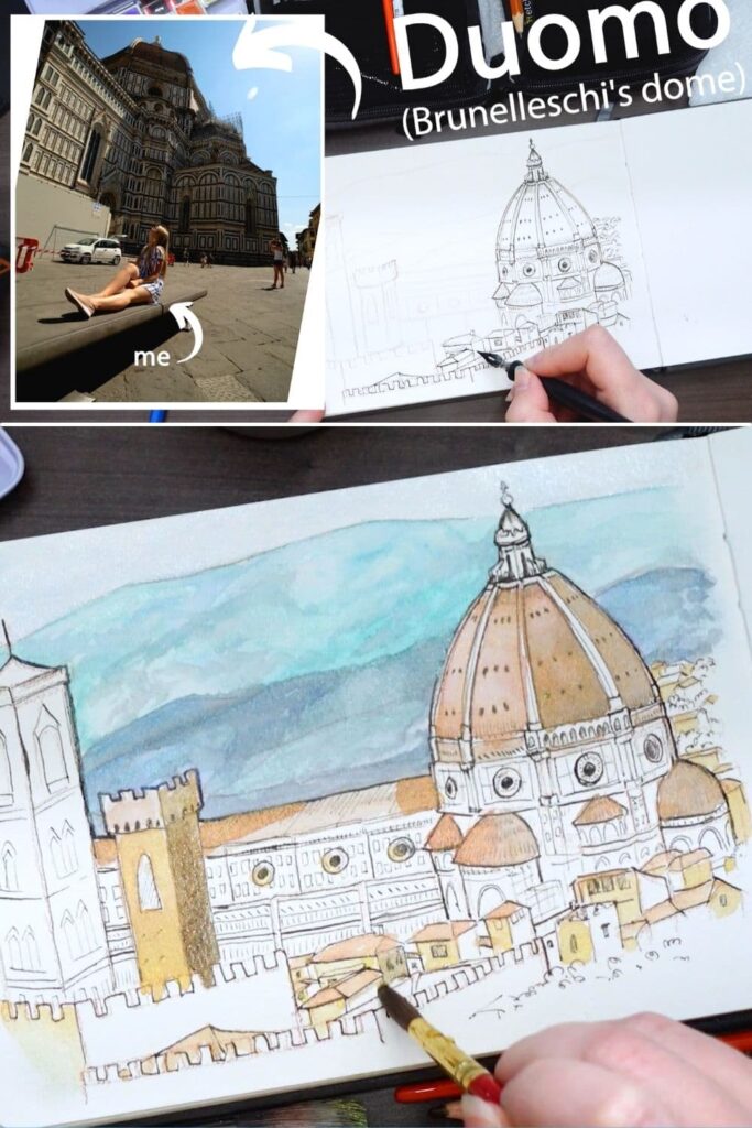 The Duomo Watercolor Painting