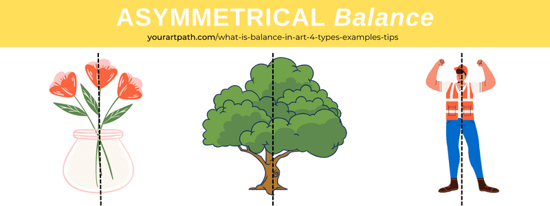 examples of asymmetrical balance