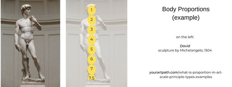 Michelangelo's David - Human Body Proportions Example