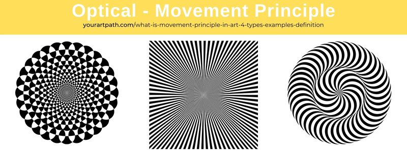 Optical movement in art examples