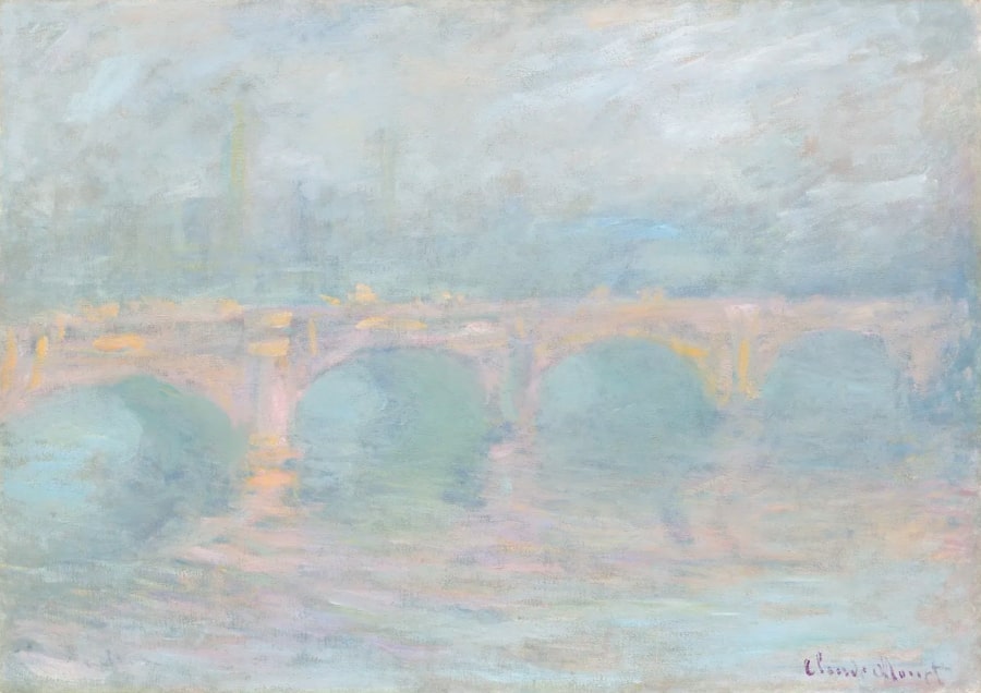 Waterloo Bridge, London, at Sunset (1901) by Claude Monet. Original from the National Gallery of Art, via RawPixel