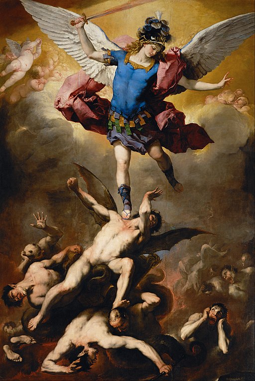 The Fall of the Rebel Angels (1660-1665) by  Luca Giordano. Public domain, via Wikimedia Commons