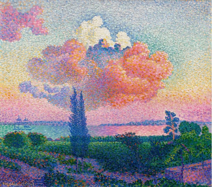 The Pink Cloud (1896) painting in high resolution by Henri-Edmond Cross. Original from The Cleveland Museum of Art, via RawPixel