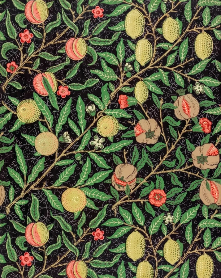 William Morris's Fruit pattern (1862) wallpaper. Famous pattern, original from The Smithsonian Institution, via RawPixel