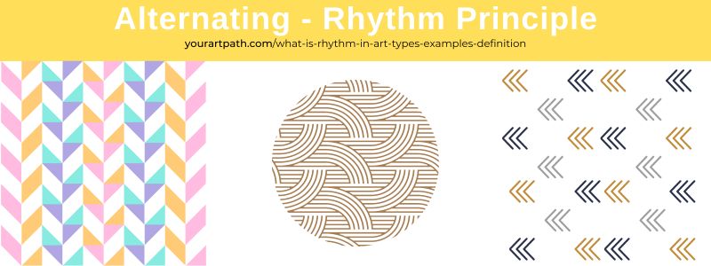 Alternating Rhythm Principle Art Examples