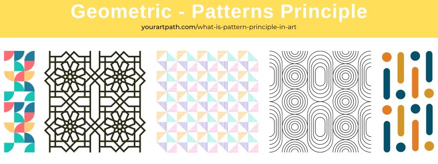 Geometric patterns in art examples