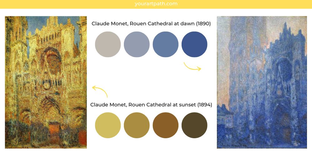 claude monet painting example of color temperature