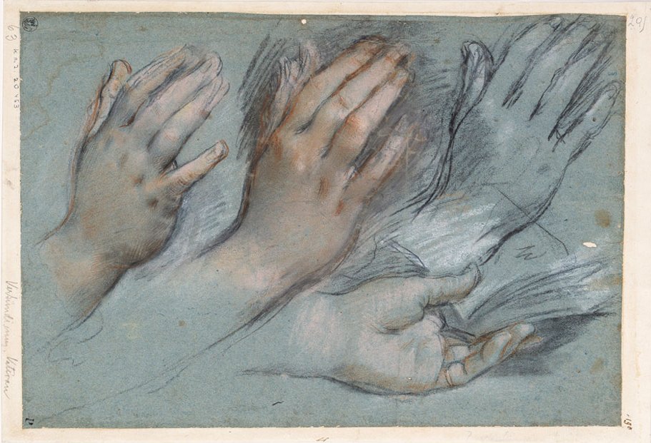 Federico Barocci hand studies as an example of form in art