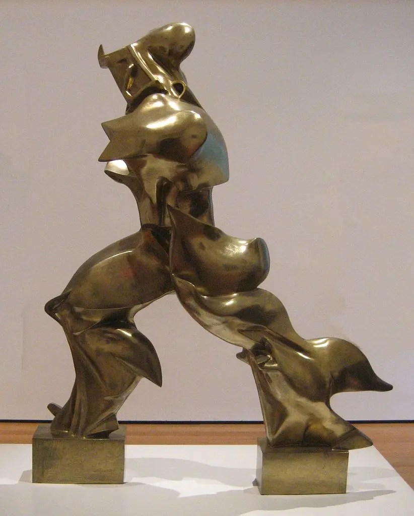 an example of the form element in art and sculpture. Unique Forms of Continuity in Space (1913) by Umberto Boccioni